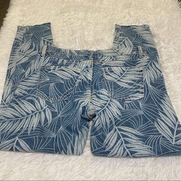 Current/Elliott The Stiletto Palm Leaf Print Jeans in Wily Size 26 - Picture 8 of 9